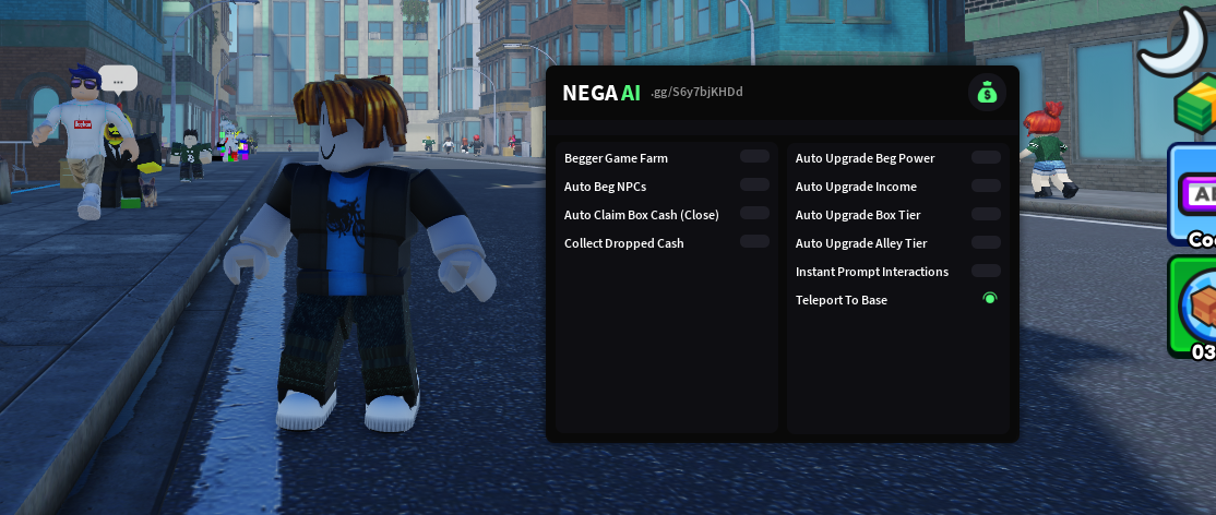 Infinite Money Auto Upgrade Be a Begger!